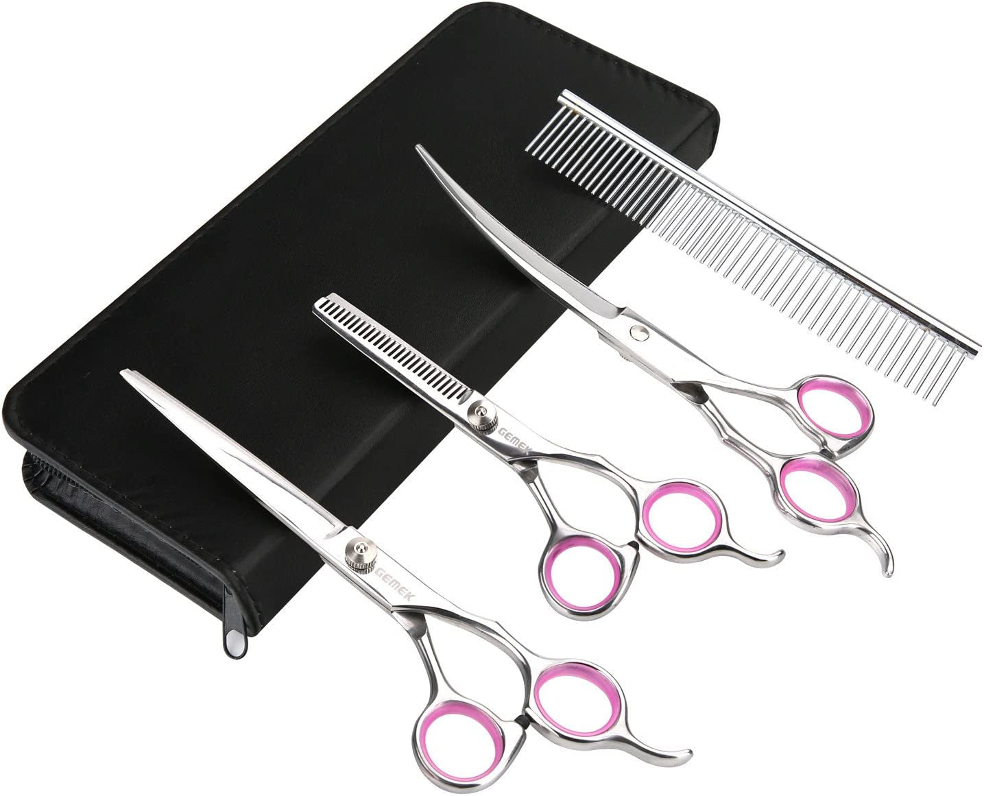 Pet Cat Dog Grooming Scissors Set 4 Pieces Stainless Steel Pet Trimmer Kit 