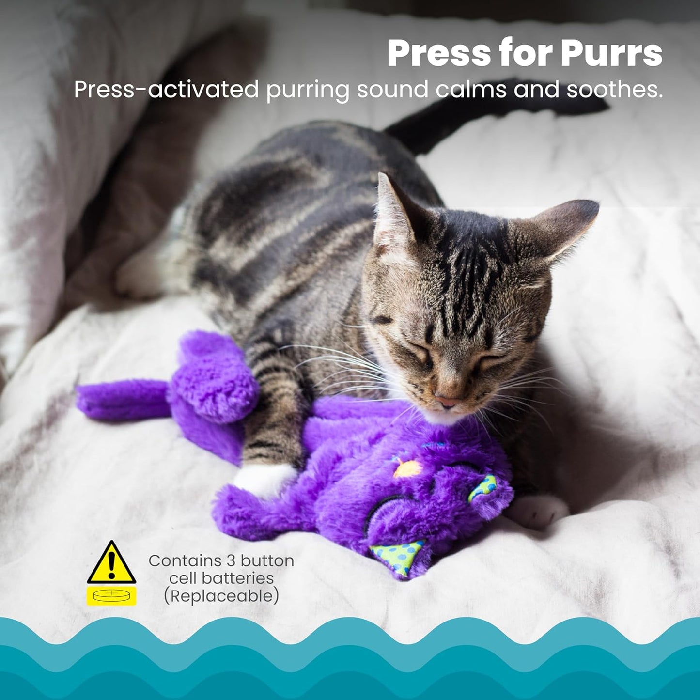 Lounger Pillow/blanket, Purr Pillow Kitty Soothing Plush Cat Toy for Calming Anti Anxiety