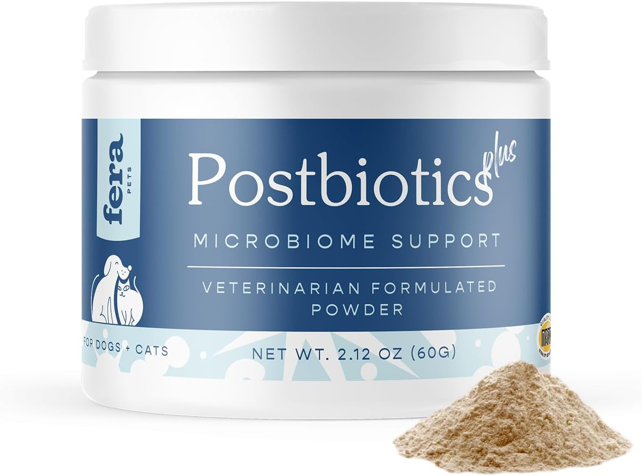 Probiotics for Dogs & Cats - Vet Created - Cat & Dog Probiotic Supplement - 12 Strains & Prebiotics for Pet’S Digestion - 60 Scoops​