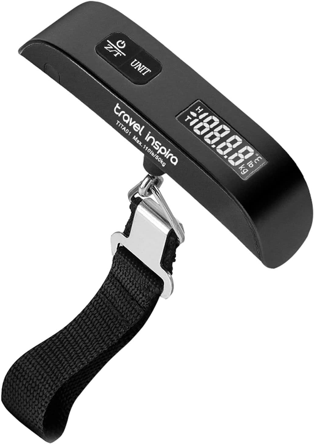 Luggage Scale Portable Digital Hanging Baggage Scale for Travel Suitcase Weight Scale with Rubber Paint 110 Pounds, Battery Included