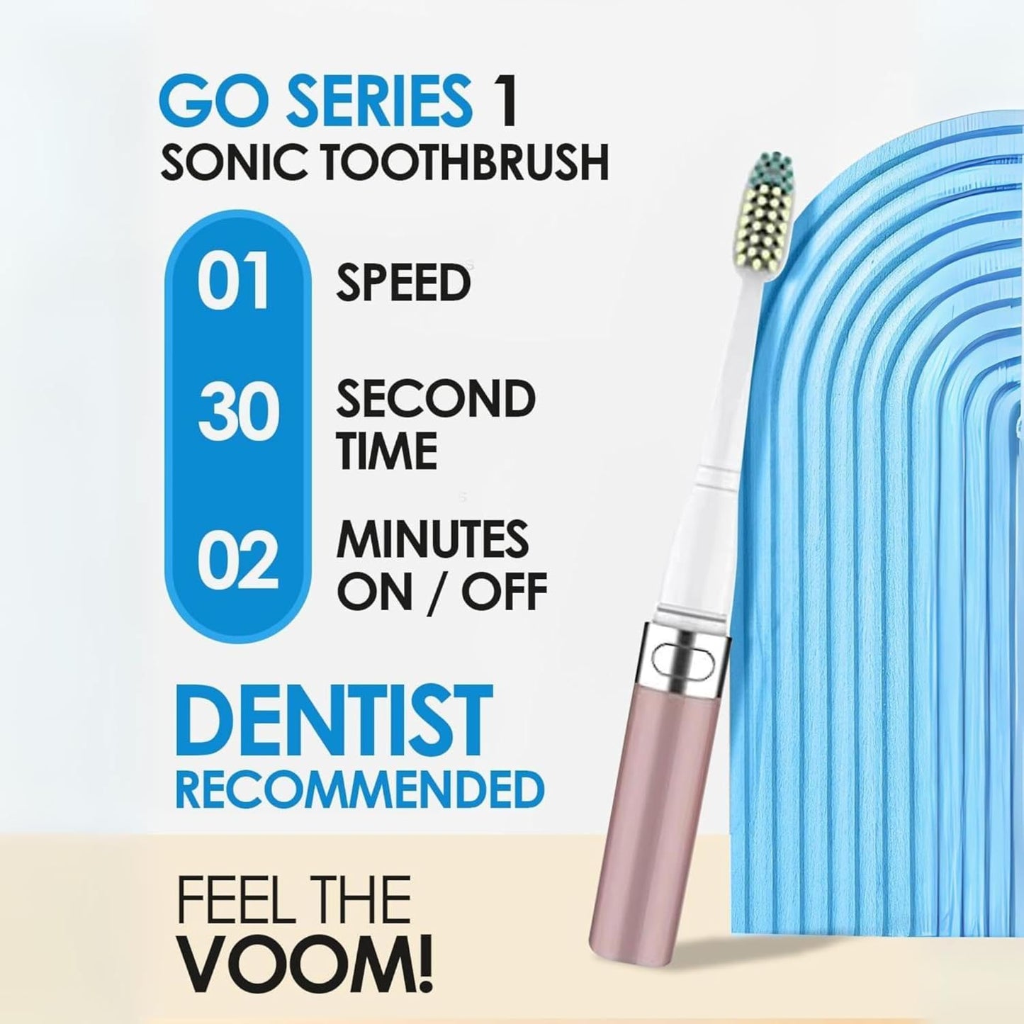 Travel Electric Toothbrush (Dentist Recommended) - Battery Operated Toothbrush for Adults & Kids, Sonic Toothbrush, Portable W/ 2 Minute Timer