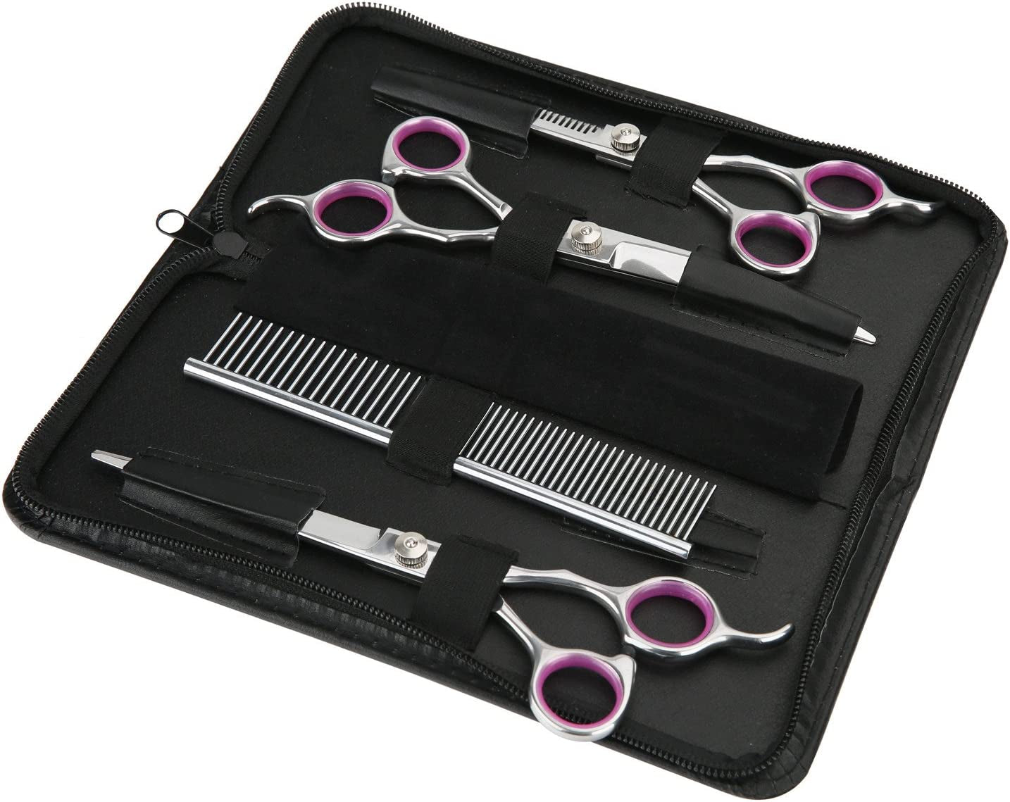 Pet Cat Dog Grooming Scissors Set 4 Pieces Stainless Steel Pet Trimmer Kit 