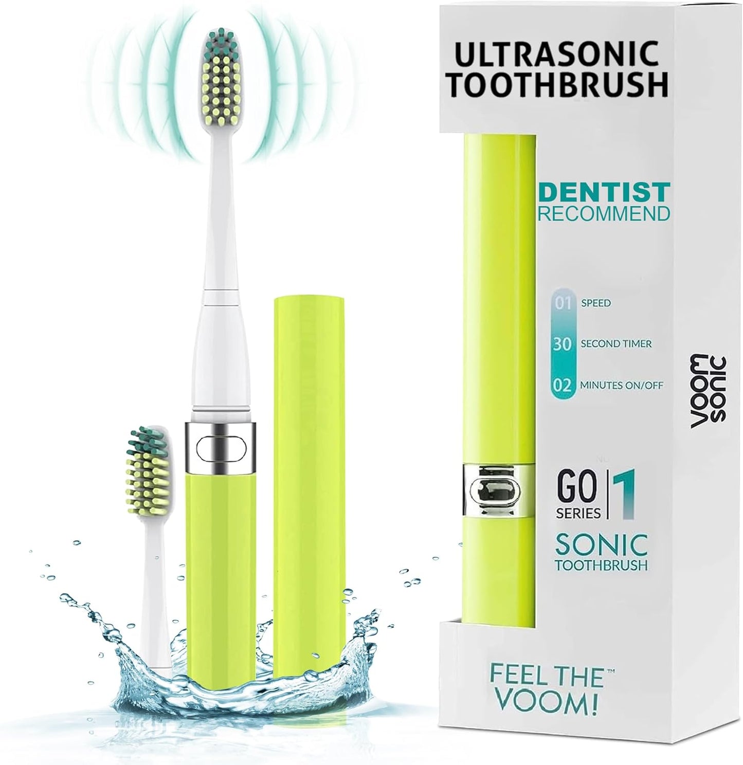 Travel Electric Toothbrush (Dentist Recommended) - Battery Operated Toothbrush for Adults & Kids, Sonic Toothbrush, Portable W/ 2 Minute Timer