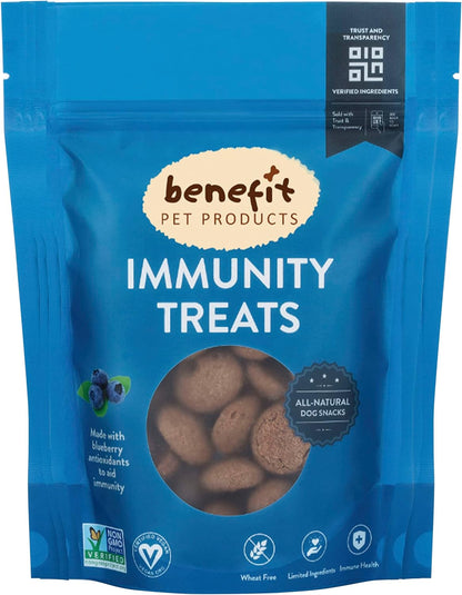 Benefit Biscuits - All Natural Dog Treats | Certified Vegan | Non-GMO | Wheat Free | Healthy Dog Biscuits | Made in USA | Multiple Flavors & Sizes