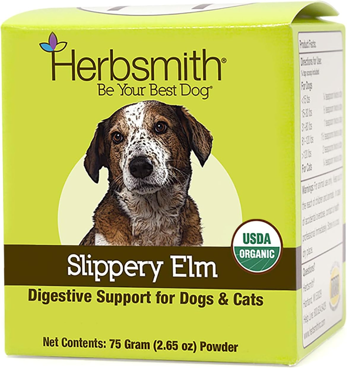 Organic Slippery Elm for Dogs and Cats | Digestive Aid | Constipation & Diarrhea Relief | Megaesophagus Support | USDA Organic