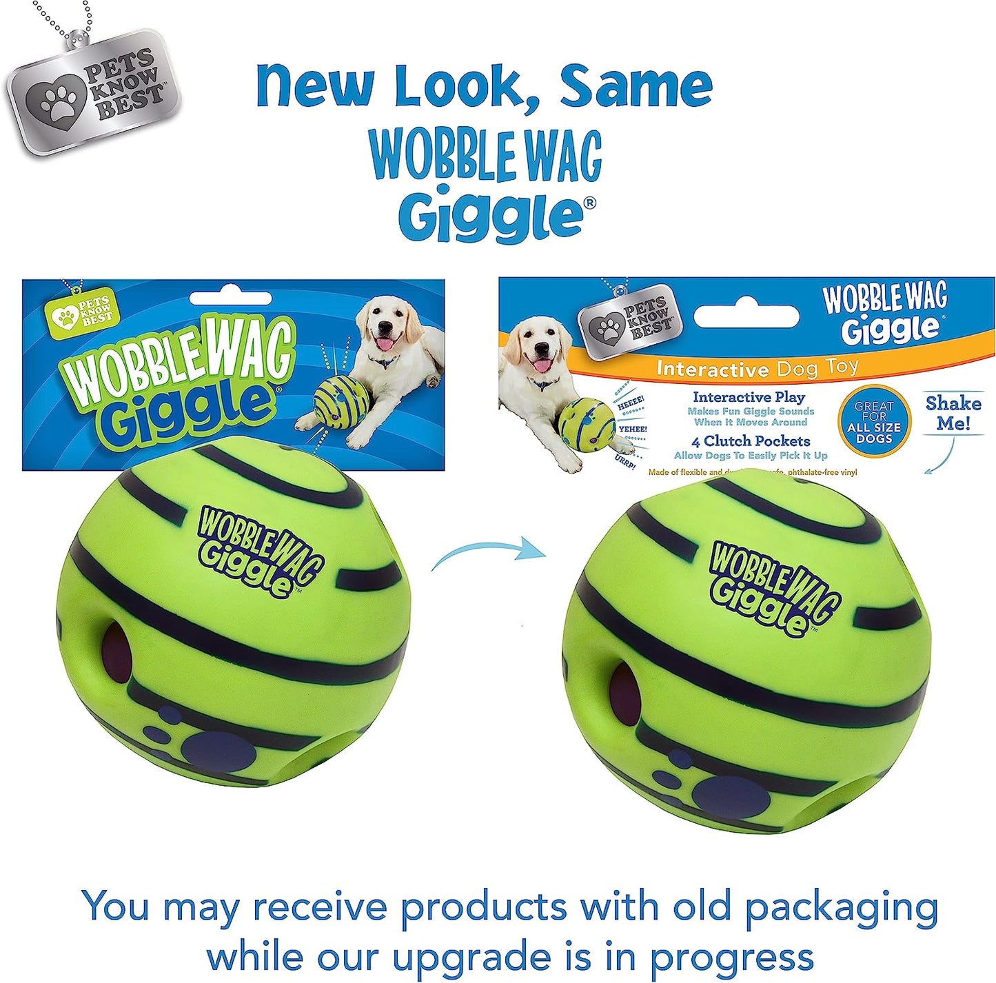 Interactive Ball Dog Toy Fun Giggle Sounds When Rolled or Shaken Pets Know Best Giggling Sound