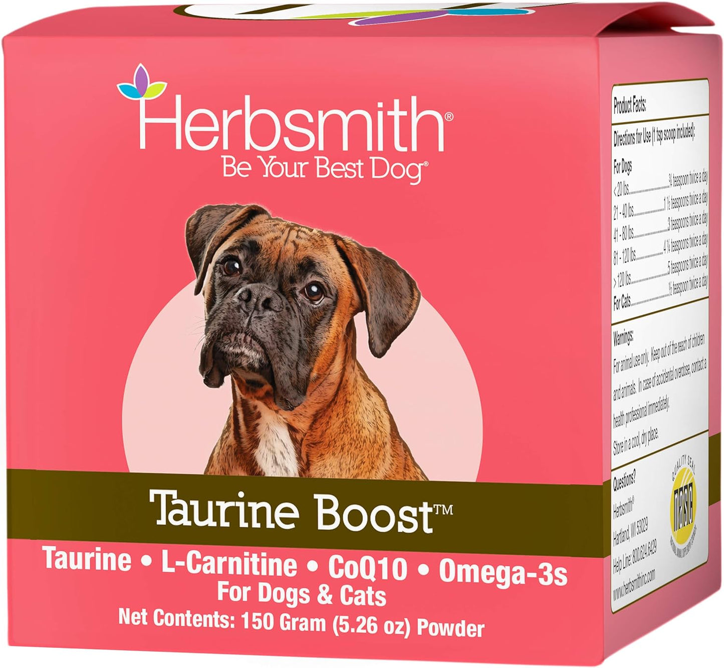 Taurine Boost - Cardiac and Heart Support for Dogs and Cats | With CoQ10, Taurine, and L-Carnitine | Advanced Heart Health Supplement