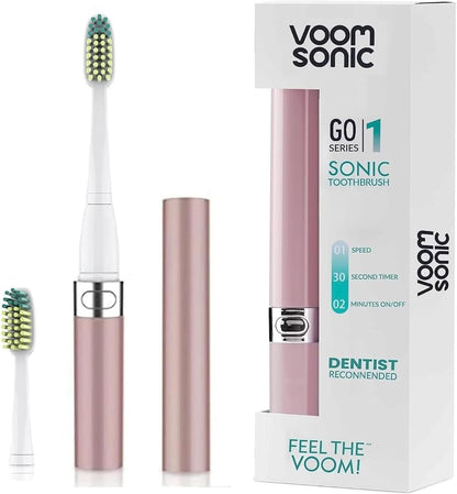 Travel Electric Toothbrush (Dentist Recommended) - Battery Operated Toothbrush for Adults & Kids, Sonic Toothbrush, Portable W/ 2 Minute Timer