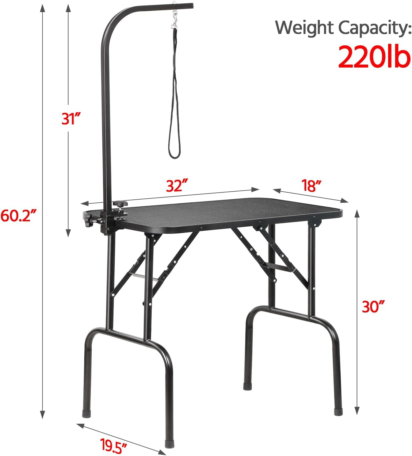 32-Inch Foldable Pet Dog Grooming Table