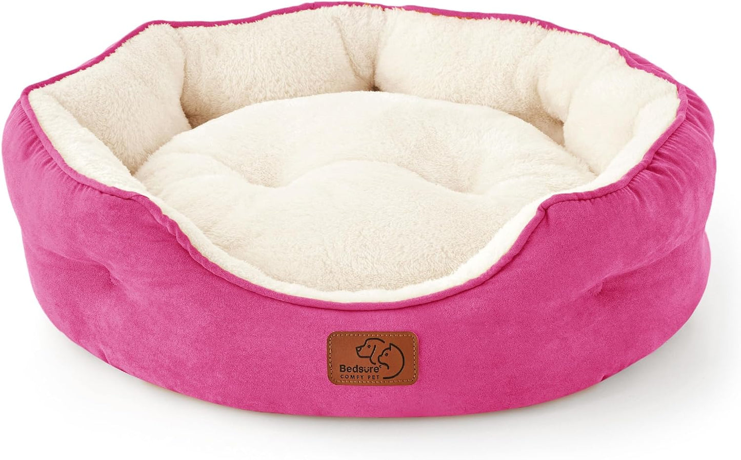 Dog Beds for Small Dogs - round Cat Beds for Indoor Cats, Washable Pet Bed for Puppy and Kitten with Slip-Resistant Bottom, 20 Inches, Antique Green