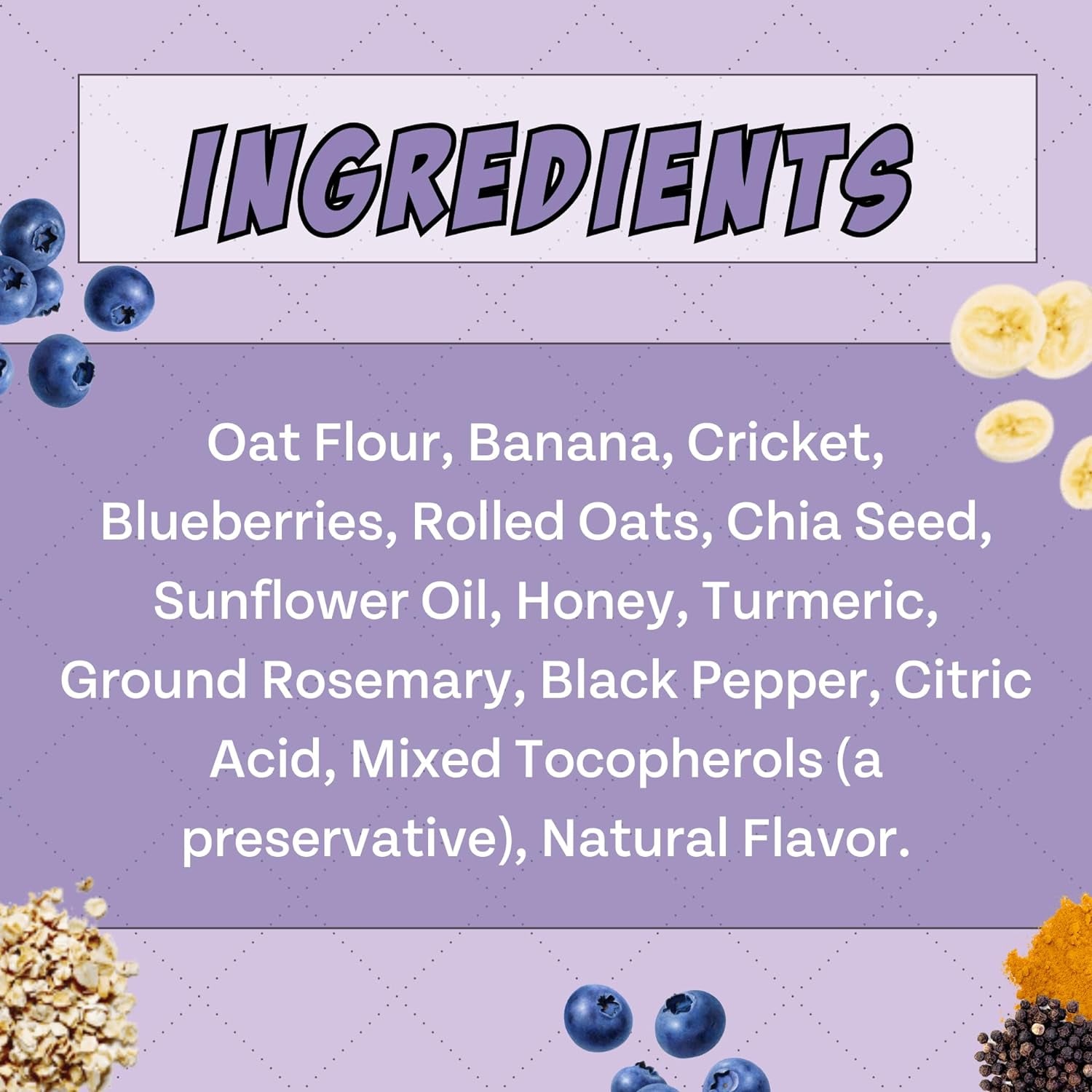 Chippin Blueberry Cricket Antioxidant Dog Biscuit | Natural Joint Health | Made in USA | Chicken-Free, Hypoallergenic, Human-Grade Novel Protein | Puppy & Senior Dogs | 2-Pack!