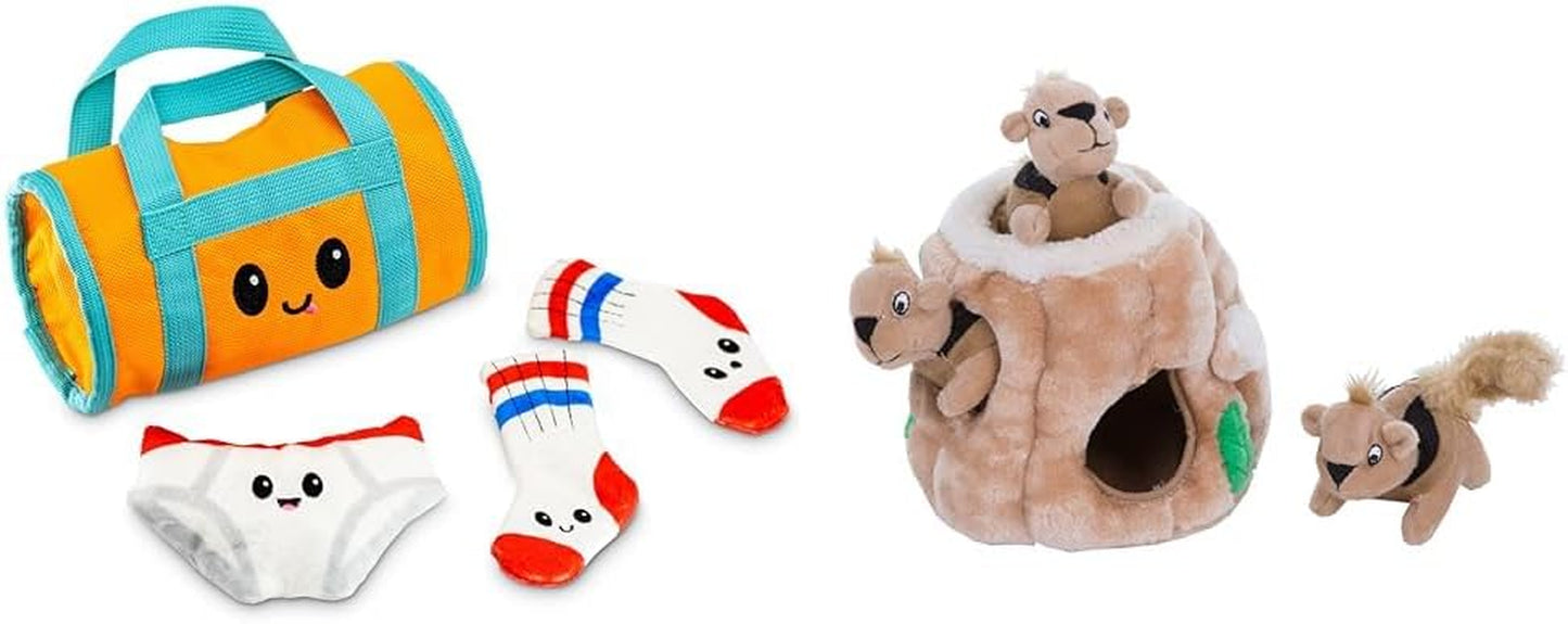 Hide and Seek Plush Dog Toys | Squeaky, Crinkly, Interactive Fun for Medium Breeds