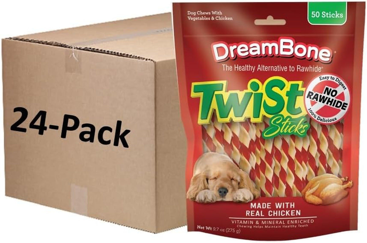 Twist Sticks, Made with Real Chicken, Rawhide-Free Chews for Dogs