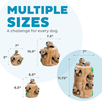 Interactive Hide a Squirrel Plush Dog Toy Game Puzzle Puppies and Adult Dogs, XL