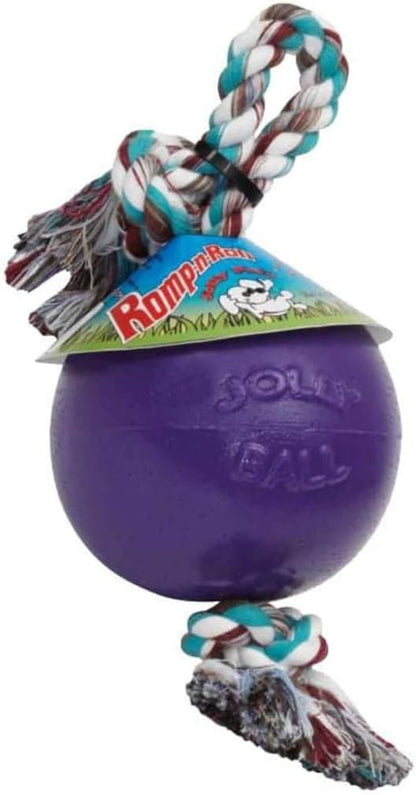 Interactive Fetch Romp-N-Roll Rope and Ball Dog Toy Small Medium Large Non Toxic