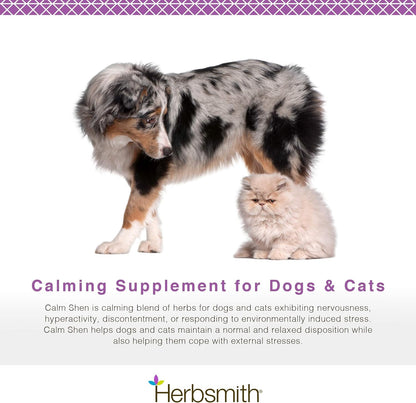 Calm Shen – Herbal Blend for Dogs & Cats – Natural Anxiety Remedy