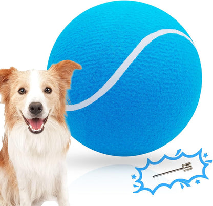 Giant 9.5" Dog Tennis Ball Large Pet Toys Funny Outdoor Sports Ball with Inflating Needles for Small Medium Large Dog