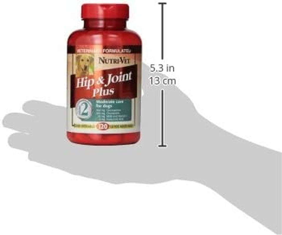 NUTRI-VET Hip & Joint Chewable Dog Supplements | Glucosamine & Chondroitin for Joint Health | 120 Count