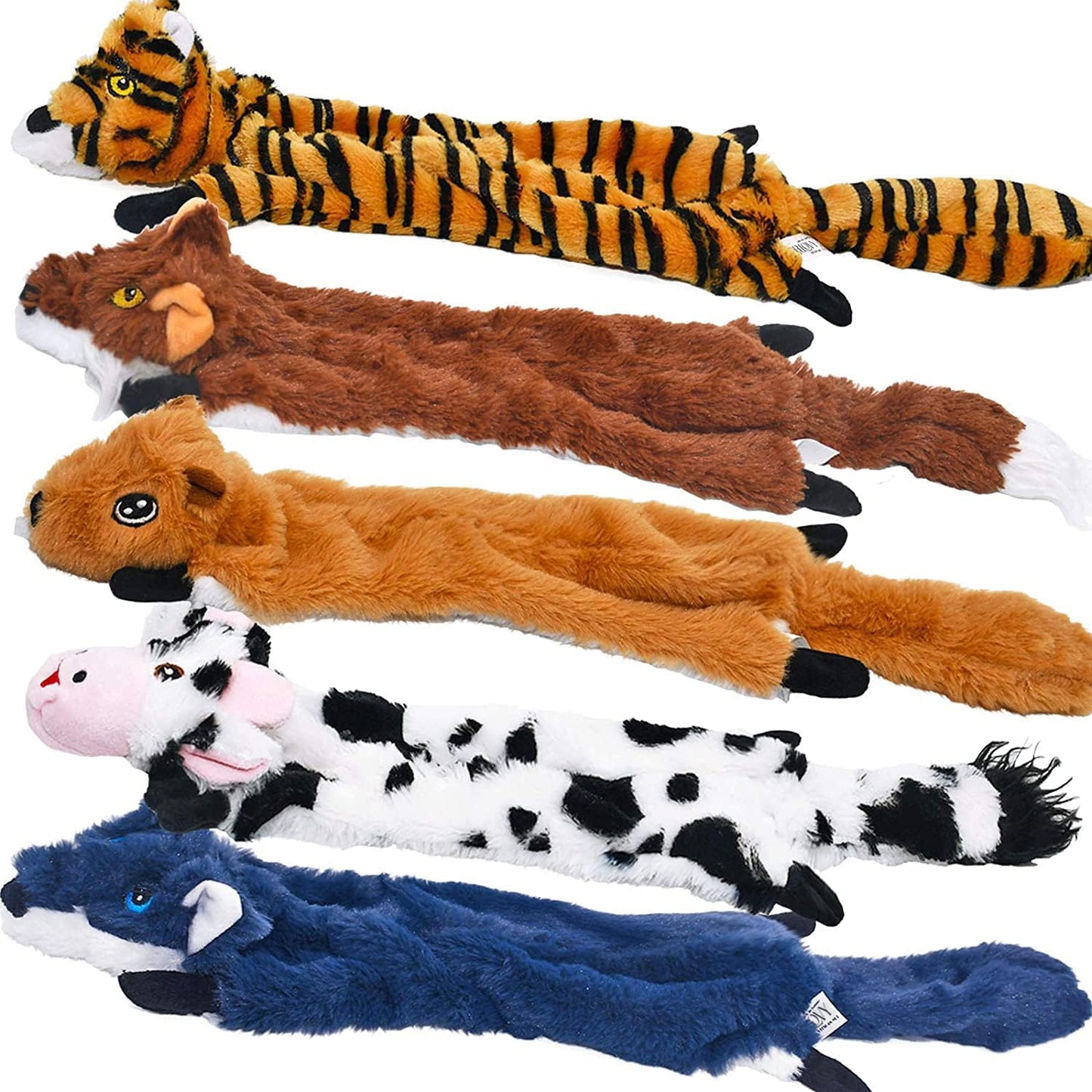 Dog Squeaky Toys 5 Pack Pet Toys Crinkle Dog Toy No Stuffing Animals Dog Plush Toy Dog Chew for Large Dogs and Medium Dogs 