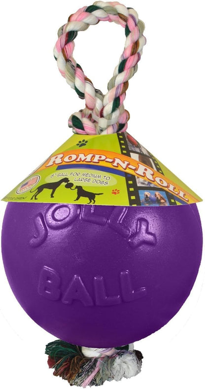 Interactive Fetch Romp-N-Roll Rope and Ball Dog Toy Small Medium Large Non Toxic