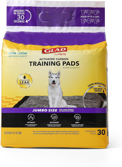 Glad Pets Extra Large Charcoal Dog Training Absorbent  Pads