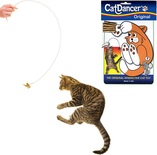 Original Interactive Wire Dancer Cat Toy Play and Exercise , Brown