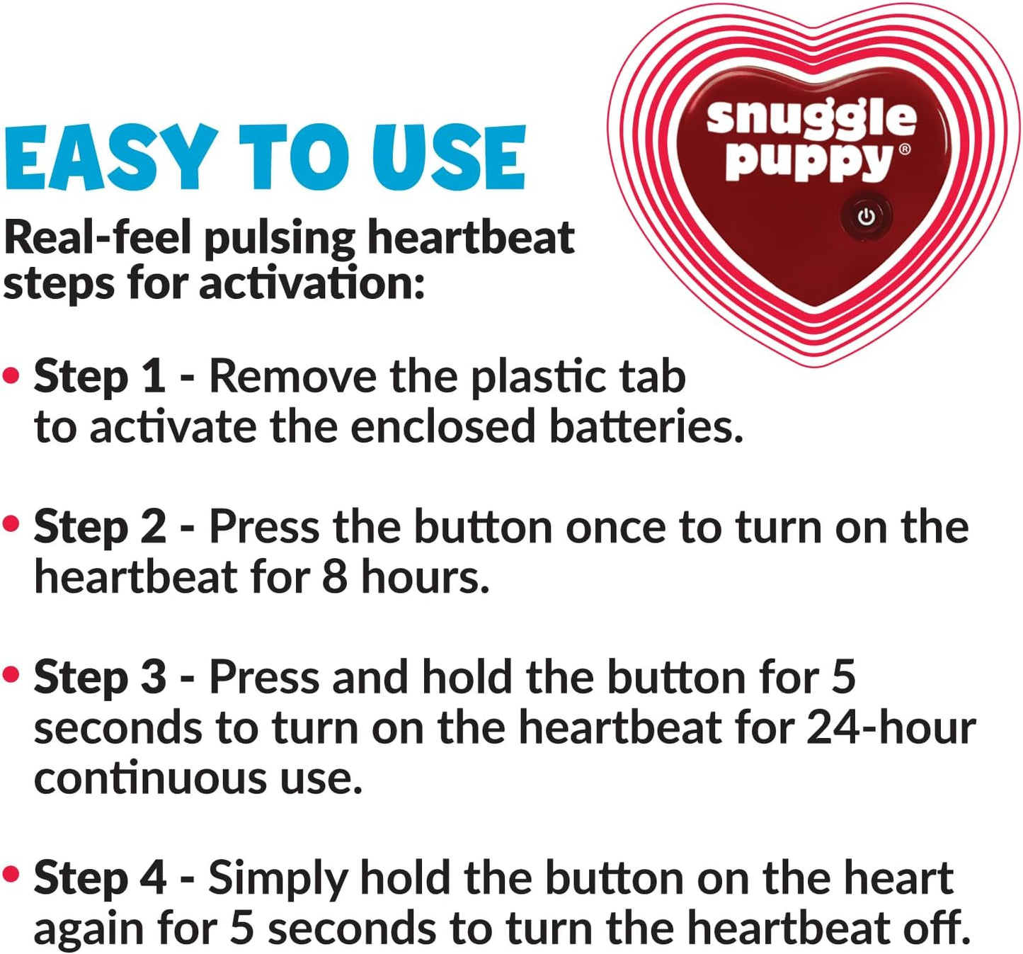 Original Snuggle Puppy Heartbeat Stuffed Toy for Dogs. Pet Anxiety Relief and Calming Aid, Comfort Toy for Behavioral Training