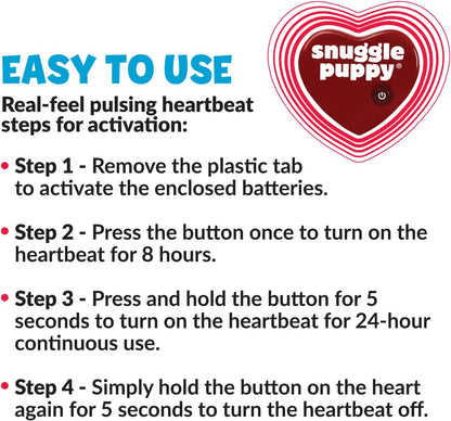 Original Snuggle Puppy Heartbeat Stuffed Toy for Dogs. Pet Anxiety Relief and Calming Aid, Comfort Toy for Behavioral Training