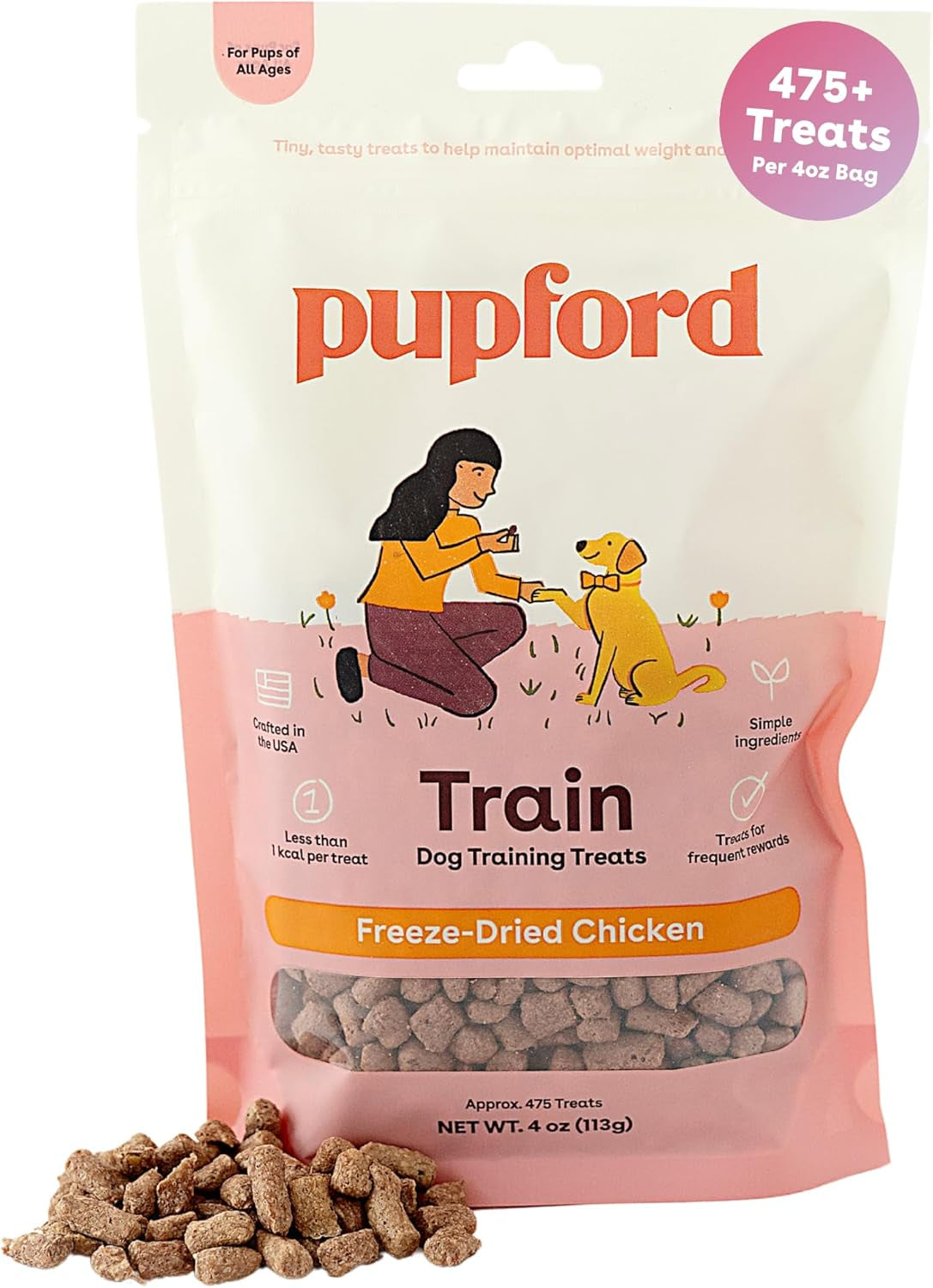 Freeze Dried Training Treats for Dogs & Puppies, 225+ Three Ingredient Bites (Beef Liver, 2 Oz)