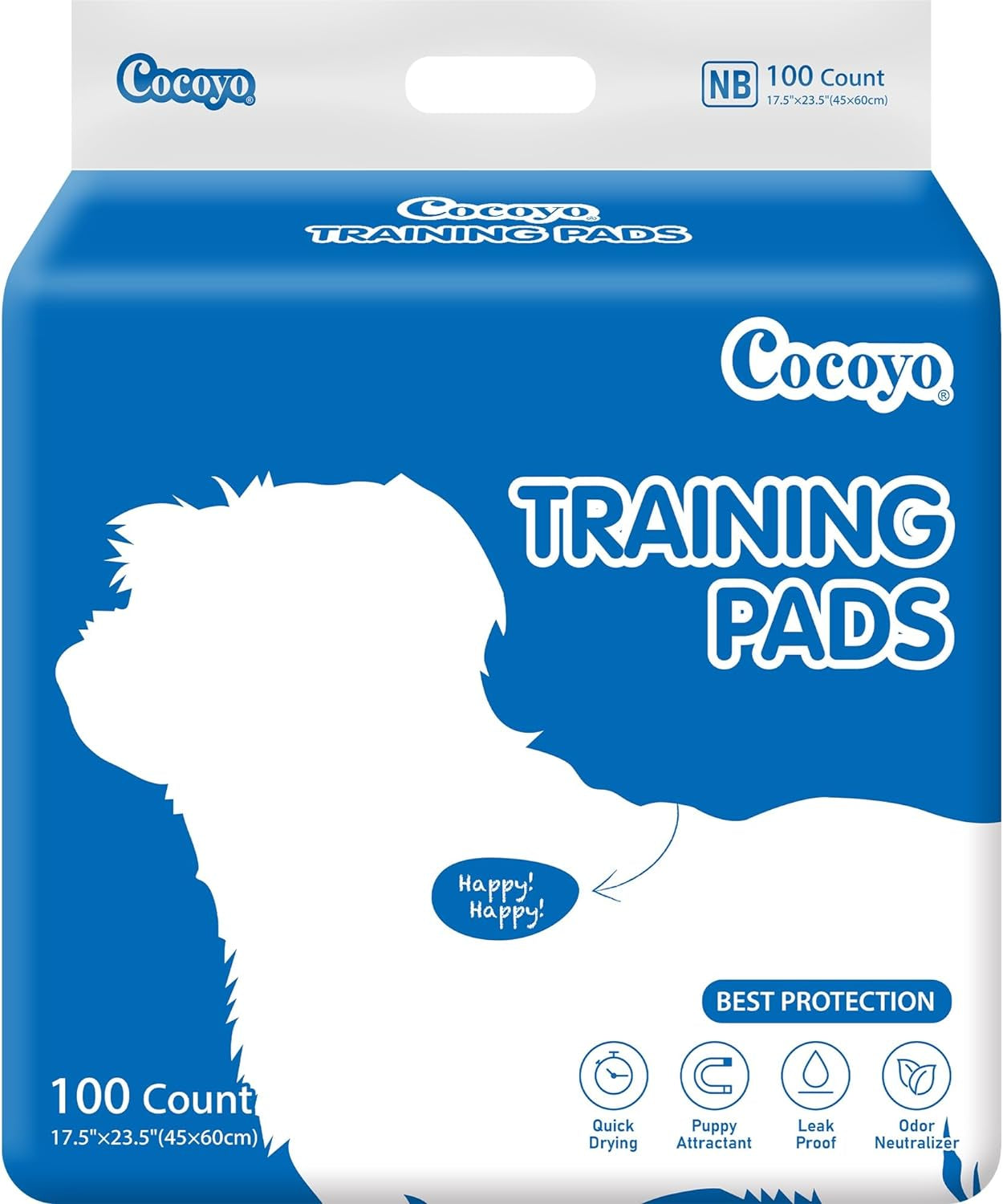 Dog Training Pads Dog Pee Pads  Best Value 22"X22" Super Absorbent Puppy Pads,White