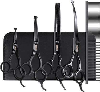 Pet Cat Dog Grooming Scissors Set 4 Pieces Stainless Steel Pet Trimmer Kit 