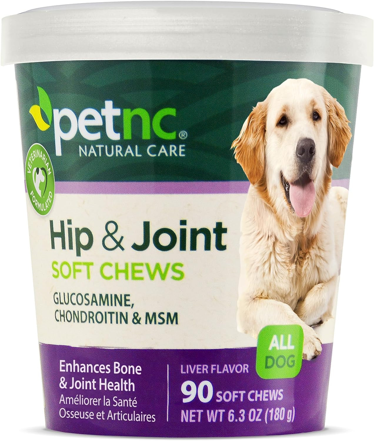 Hip and Joint Soft Enhancement Chews for Dogs, 90 Count,Liver,6.3 Oz