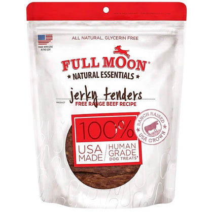 Full Moon All Natural Human Grade Dog Treats | Essential Beef Jerky Tenders | 22 Ounce