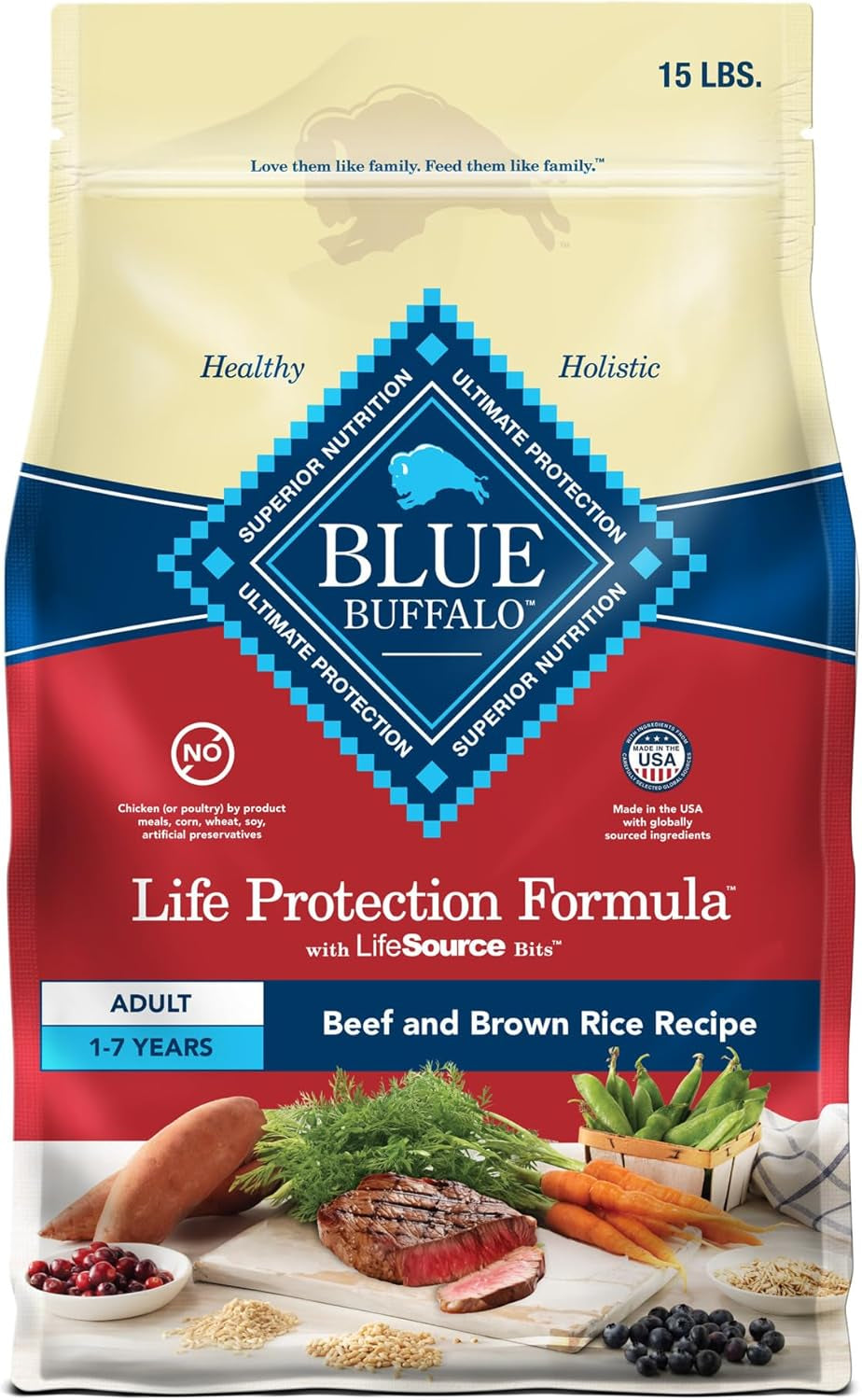  Adult Dry Dog Food for Strong Muscles Life Protection Formula