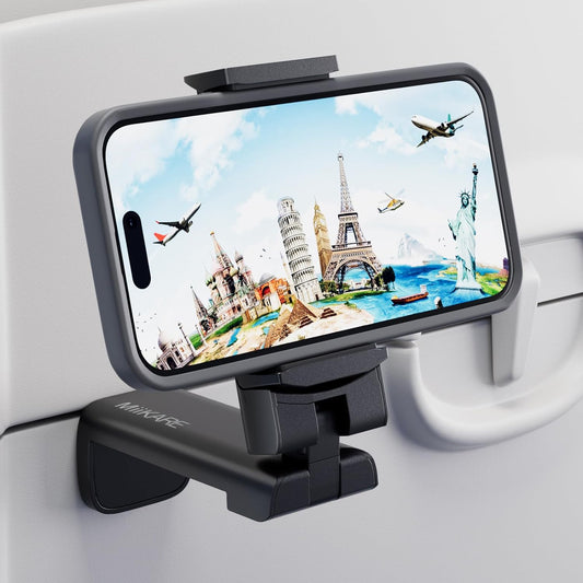 Airplane Travel Essentials Phone Holder Universal Handsfree Phone Mount 360 Degree Rotation Accessory Phone Stand for Desk