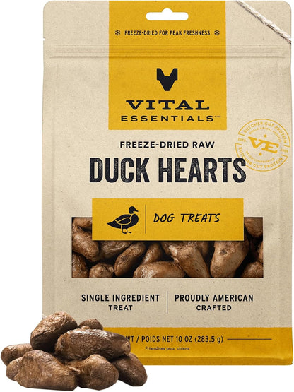 Freeze Dried Raw Single Ingredient Dog Treats, Chicken Hearts, 1.9 Oz