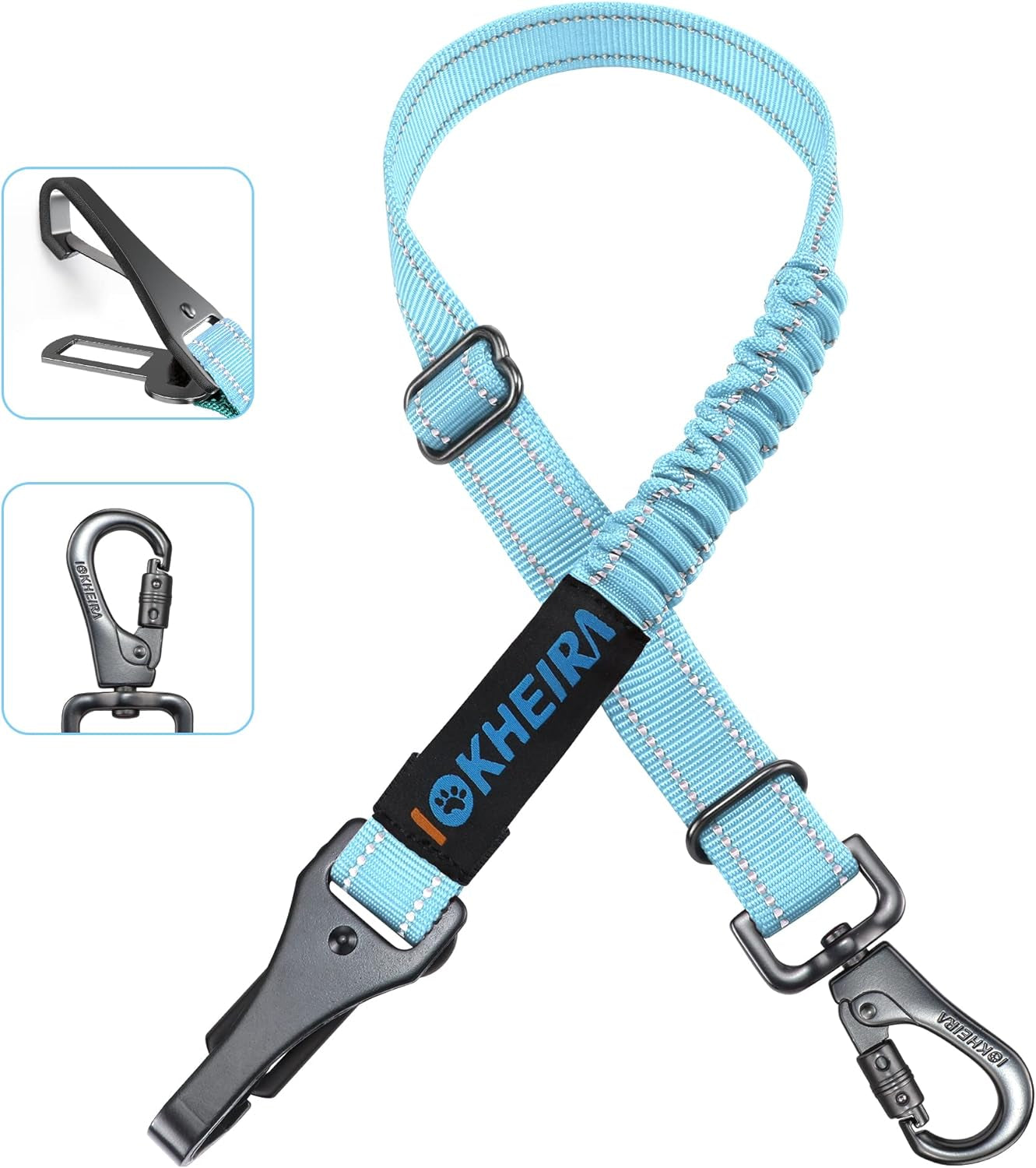 3-In-1 Dog Seat Belt Car Harness | Adjustable, Reflective, Durable Safety Tether