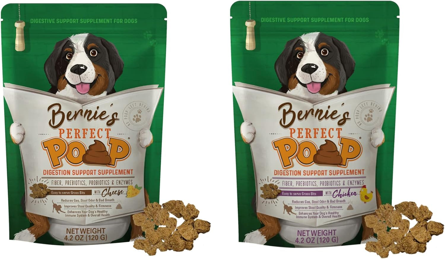 Perfect Poop Digestion & General Health Supplement for Dogs: Fiber, Prebiotics, Probiotics & Enzymes Relieve Digestive Conditions