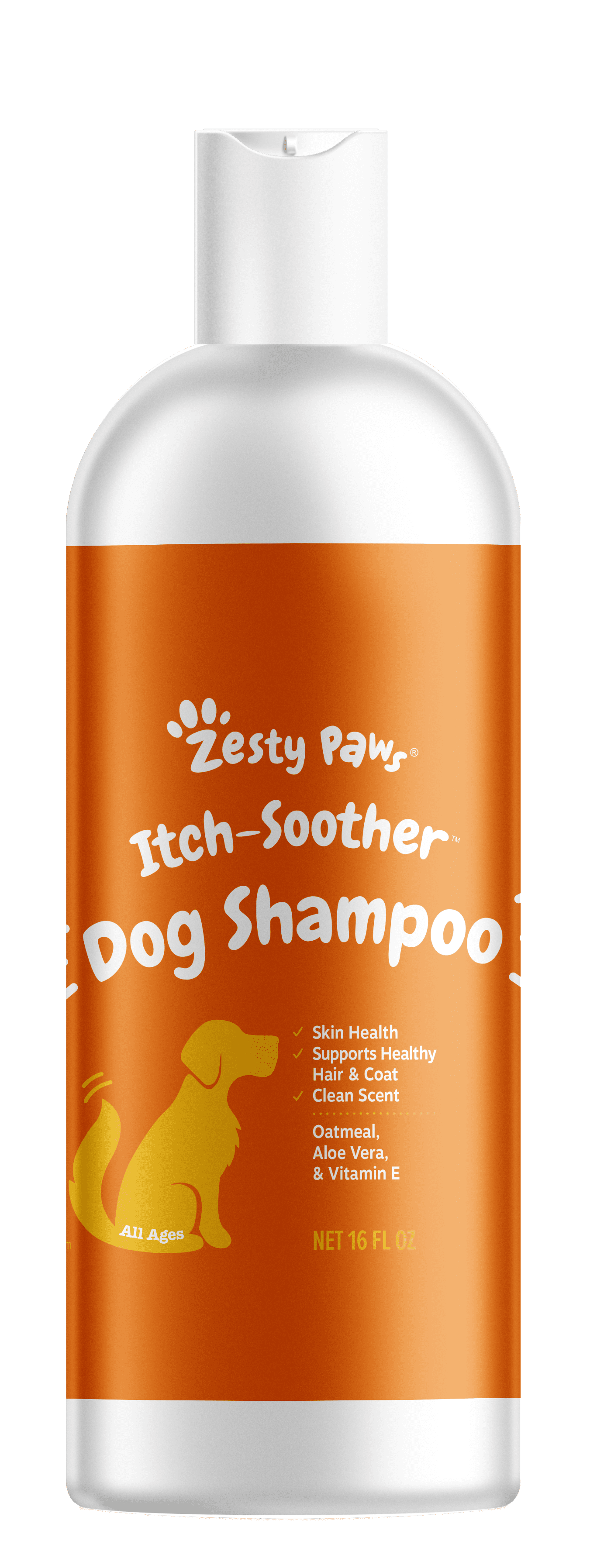 Zesty Paws Anti Itch Dog Skin & Coat Wash with Oatmeal & Aloe Vera | 16 oz | Gentle Formula for All Breeds | Soothes Itchy Skin and Moisturizes Coat