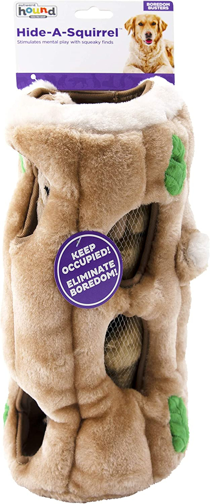 Interactive Hide a Squirrel Plush Dog Toy Game Puzzle Puppies and Adult Dogs, XL