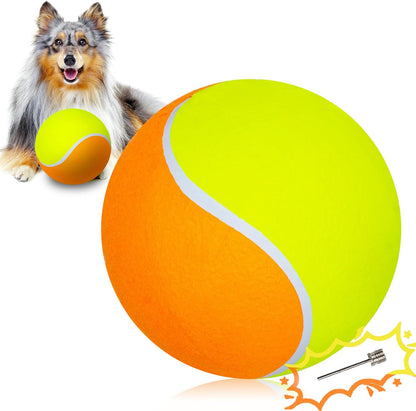 Giant 9.5" Dog Tennis Ball Large Pet Toys Funny Outdoor Sports Ball with Inflating Needles for Small Medium Large Dog