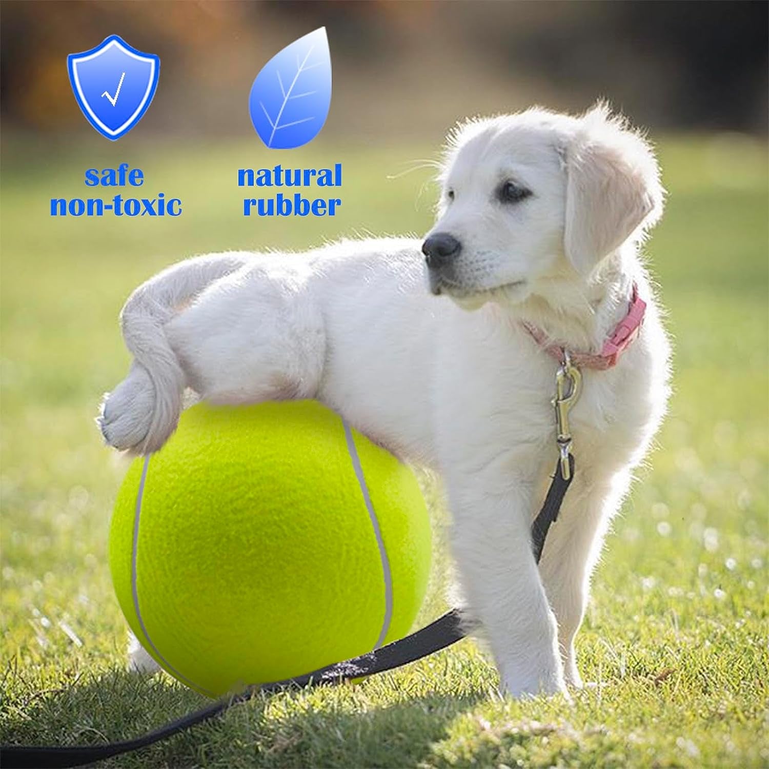 Giant 9.5" Dog Tennis Ball Large Pet Toys Funny Outdoor Sports Ball with Inflating Needles for Small Medium Large Dog