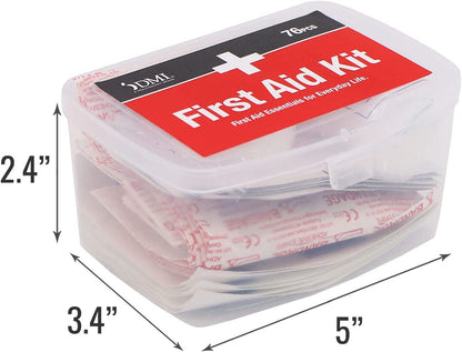 76-Piece Travel First-Aid Kit, All-Purpose Use for Minor Cuts and Scrapes, Durable Water-Resistant Case, Convenient and Portable, FSA & HSA Eligible