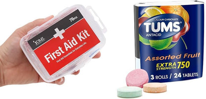 76-Piece Travel First-Aid Kit, All-Purpose Use for Minor Cuts and Scrapes, Durable Water-Resistant Case, Convenient and Portable, FSA & HSA Eligible