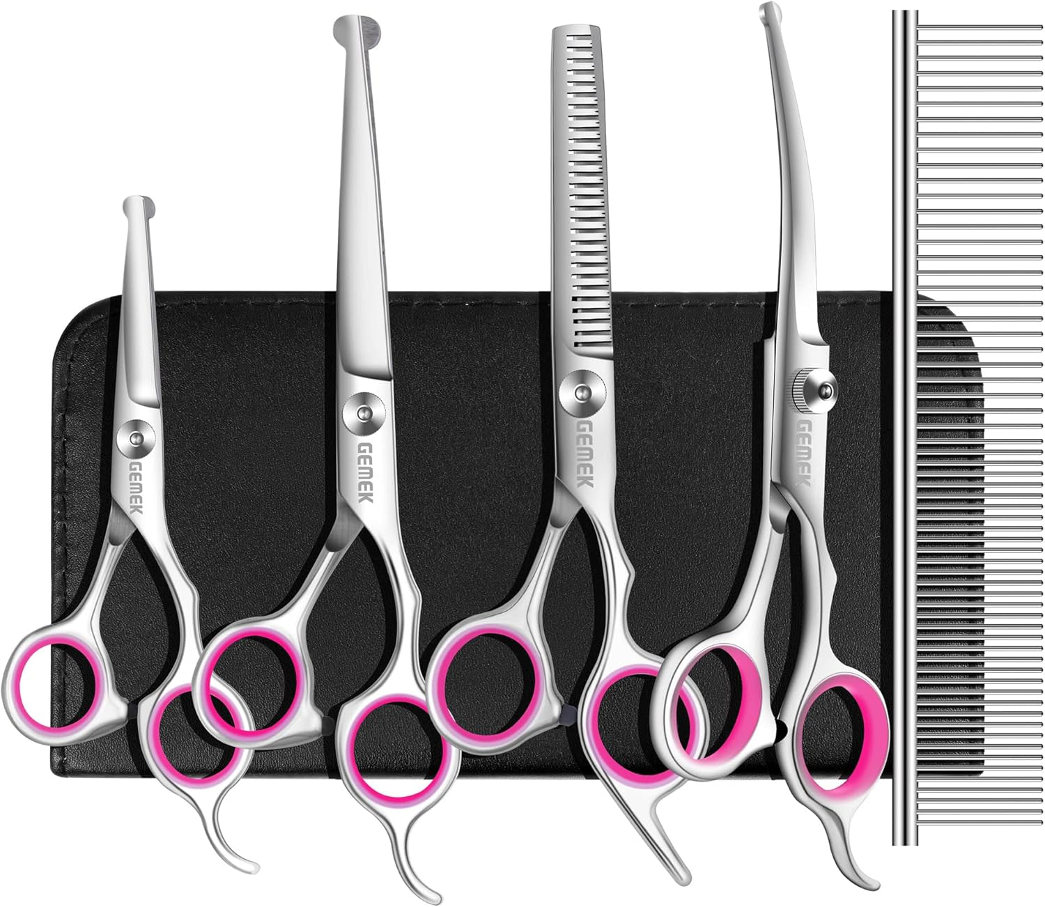 Pet Cat Dog Grooming Scissors Set 4 Pieces Stainless Steel Pet Trimmer Kit 