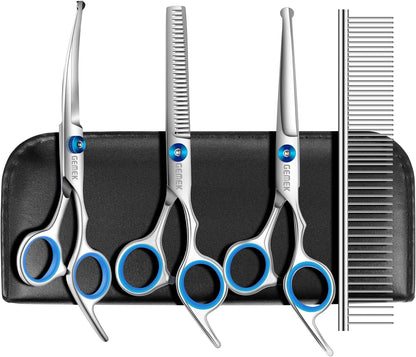 Pet Cat Dog Grooming Scissors Set 4 Pieces Stainless Steel Pet Trimmer Kit 