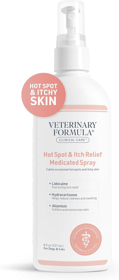 Hot Spot & Itch Relief Medicated Spray, 8Oz