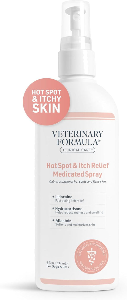 Hot Spot & Itch Relief Medicated Spray, 8Oz