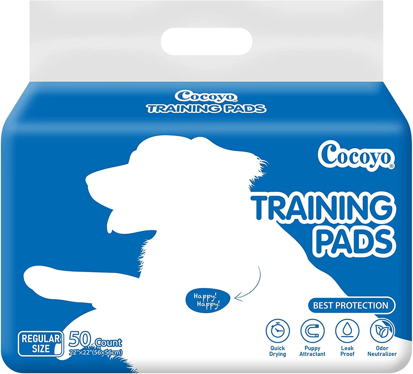 Dog Training Pads Dog Pee Pads  Best Value 22"X22" Super Absorbent Puppy Pads,White