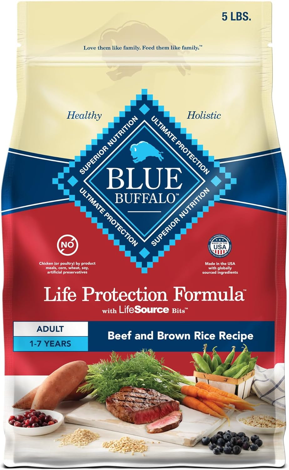  Adult Dry Dog Food for Strong Muscles Life Protection Formula